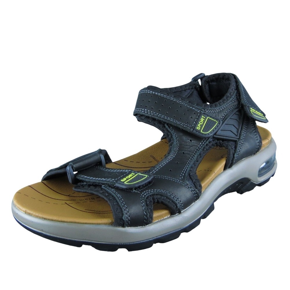 Thera  Men Sport Sandals Size 9 Medium Black‎ Synthetic Hook & Loop
